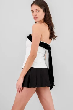 Shasa Solid Top with Bow Detail