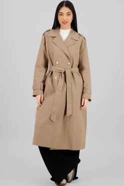 Shasa Solid Trench Coat