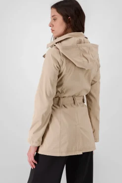 Shasa Solid Trench Coat With Button