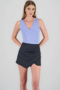 Shasa Solid V Neck Bodysuit
