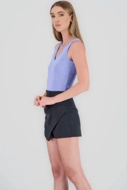 Shasa Solid V Neck Bodysuit