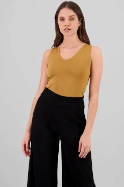 Shasa Solid V Neck Bodysuit