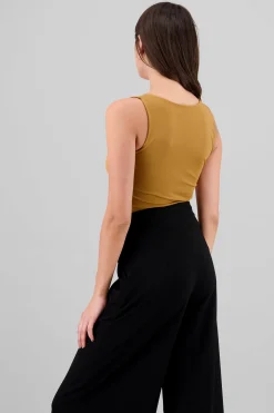 Shasa Solid V Neck Bodysuit