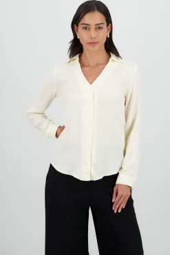 Shasa Solid V Neck Shirt
