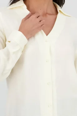 Shasa Solid V Neck Shirt