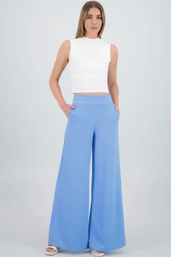 Shasa Solid Wide Leg Pants
