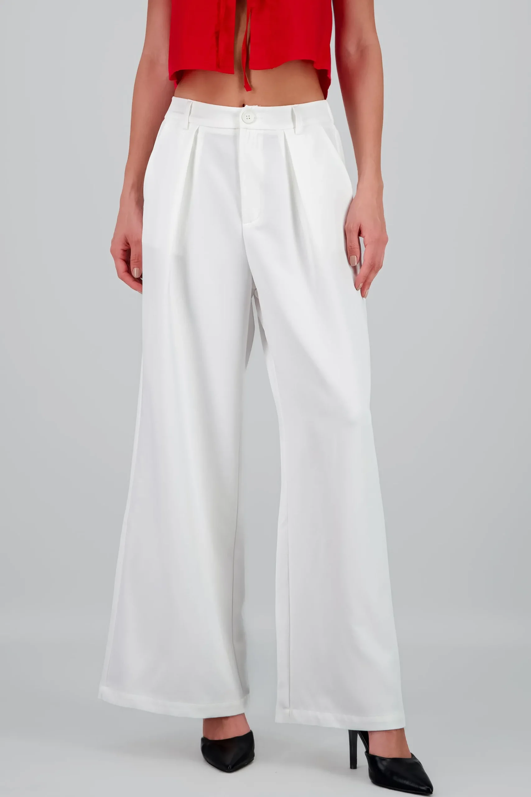 Shasa Solid Wide Leg Pants