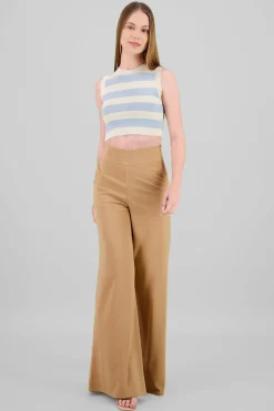 Shasa Solid Wide Leg Pants