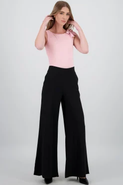 Shasa Solid Wide Leg Pants