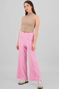 Shasa Solid Wide Leg Pants