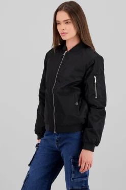 Shasa Solid Zip-Up Bomber