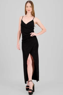 Shasa Sparkle Wrap Dress