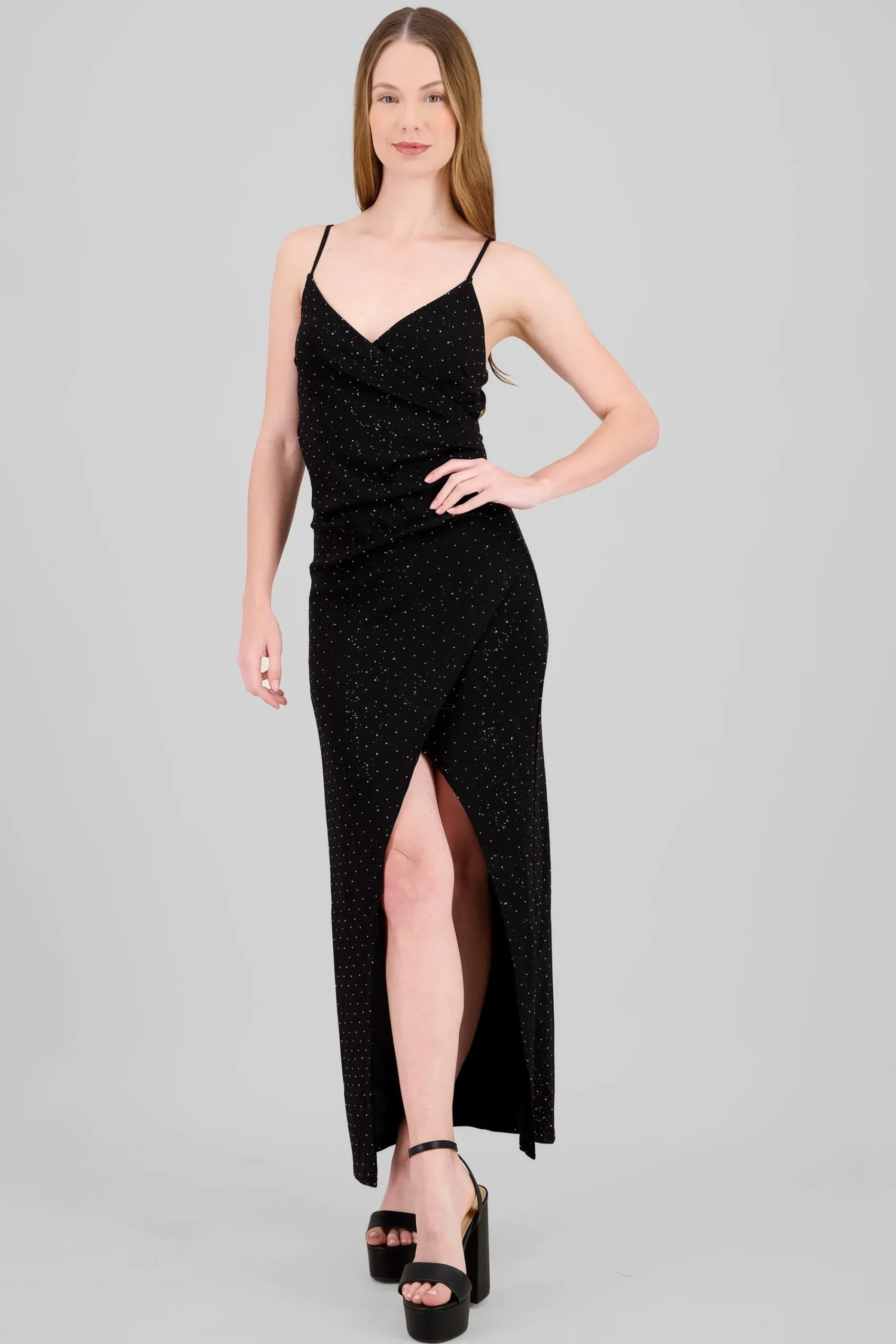Shasa Sparkle Wrap Dress