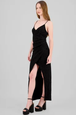 Shasa Sparkle Wrap Dress