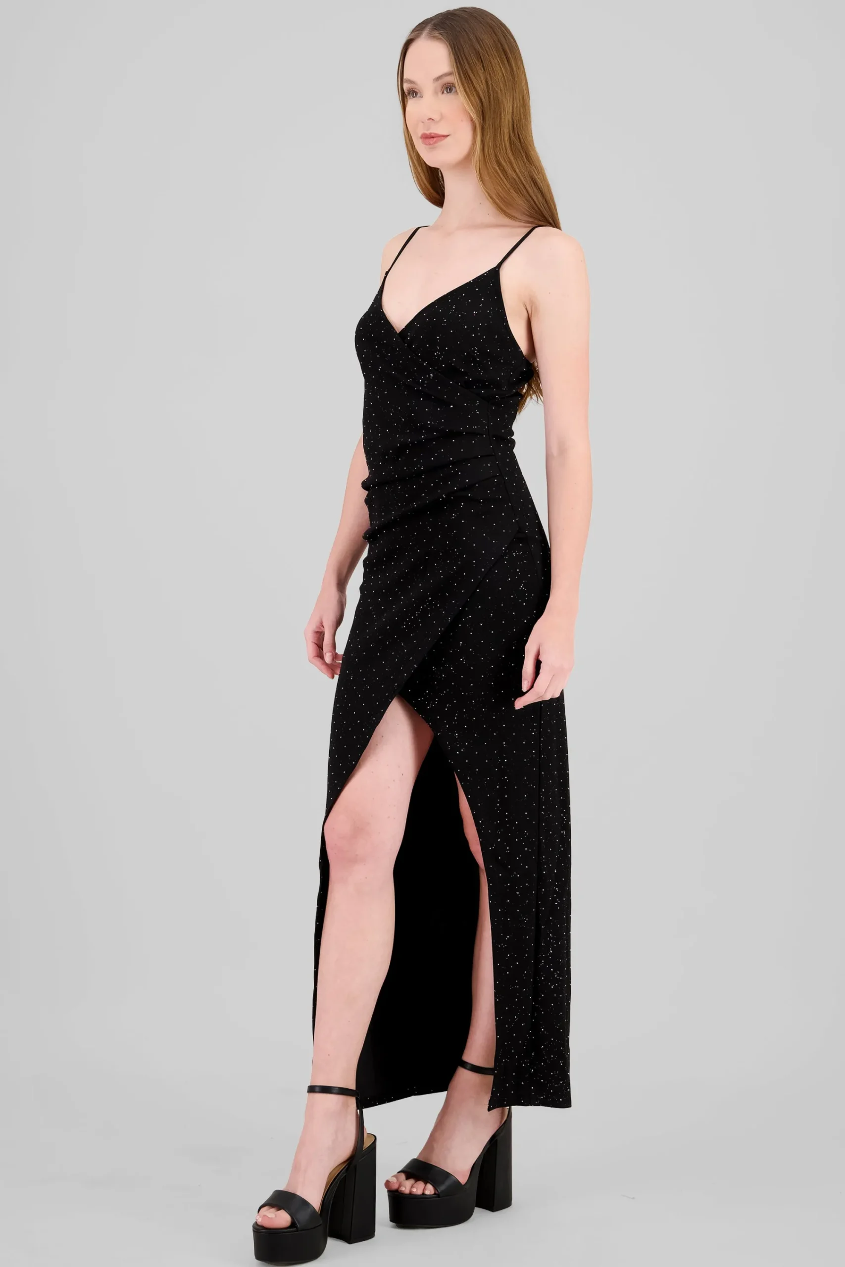Shasa Sparkle Wrap Dress