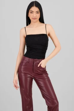Shasa Sparkly Cowl Neck Bodysuit