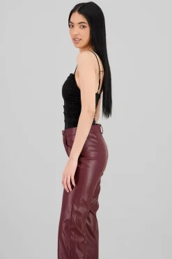 Shasa Sparkly Cowl Neck Bodysuit