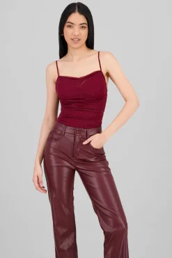 Shasa Sparkly Cowl Neck Bodysuit