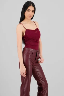 Shasa Sparkly Cowl Neck Bodysuit