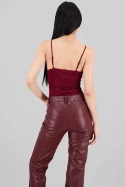 Shasa Sparkly Cowl Neck Bodysuit