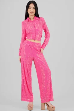 Shasa Sparkly Wide Leg Pants