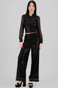 Shasa Sparkly Wide Leg Pants