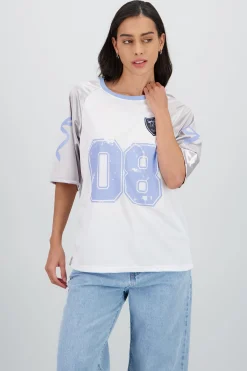 Shasa Sports T Shirt with Contrast Sleeves