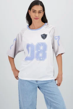 Shasa Sports T Shirt with Contrast Sleeves
