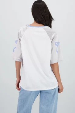 Shasa Sports T Shirt with Contrast Sleeves