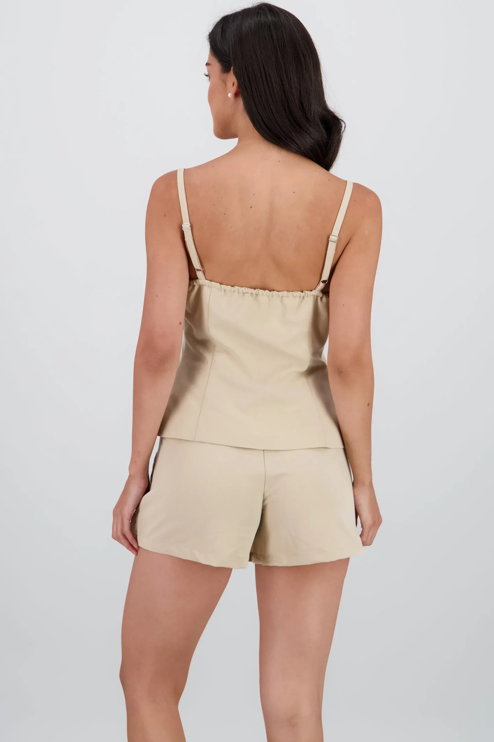 Shasa Square Neck Button Top