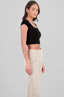 Shasa Square Neck Double-Layered Top