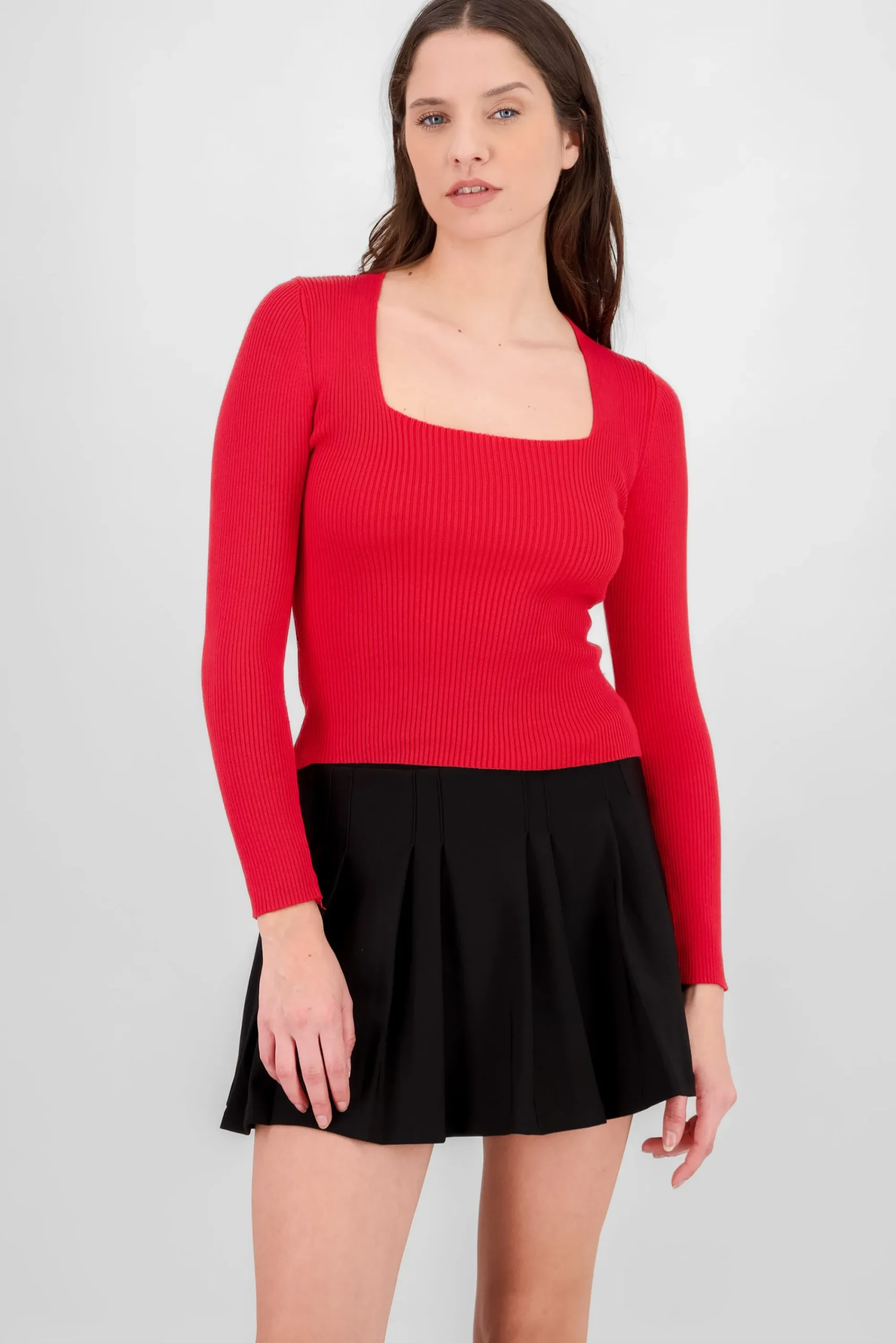 Shasa Square Neck Knit Sweater