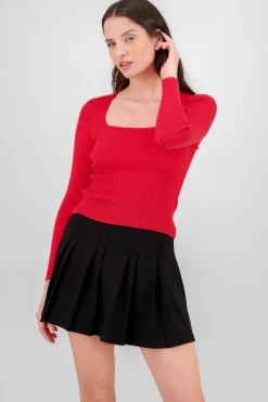Shasa Square Neck Knit Sweater