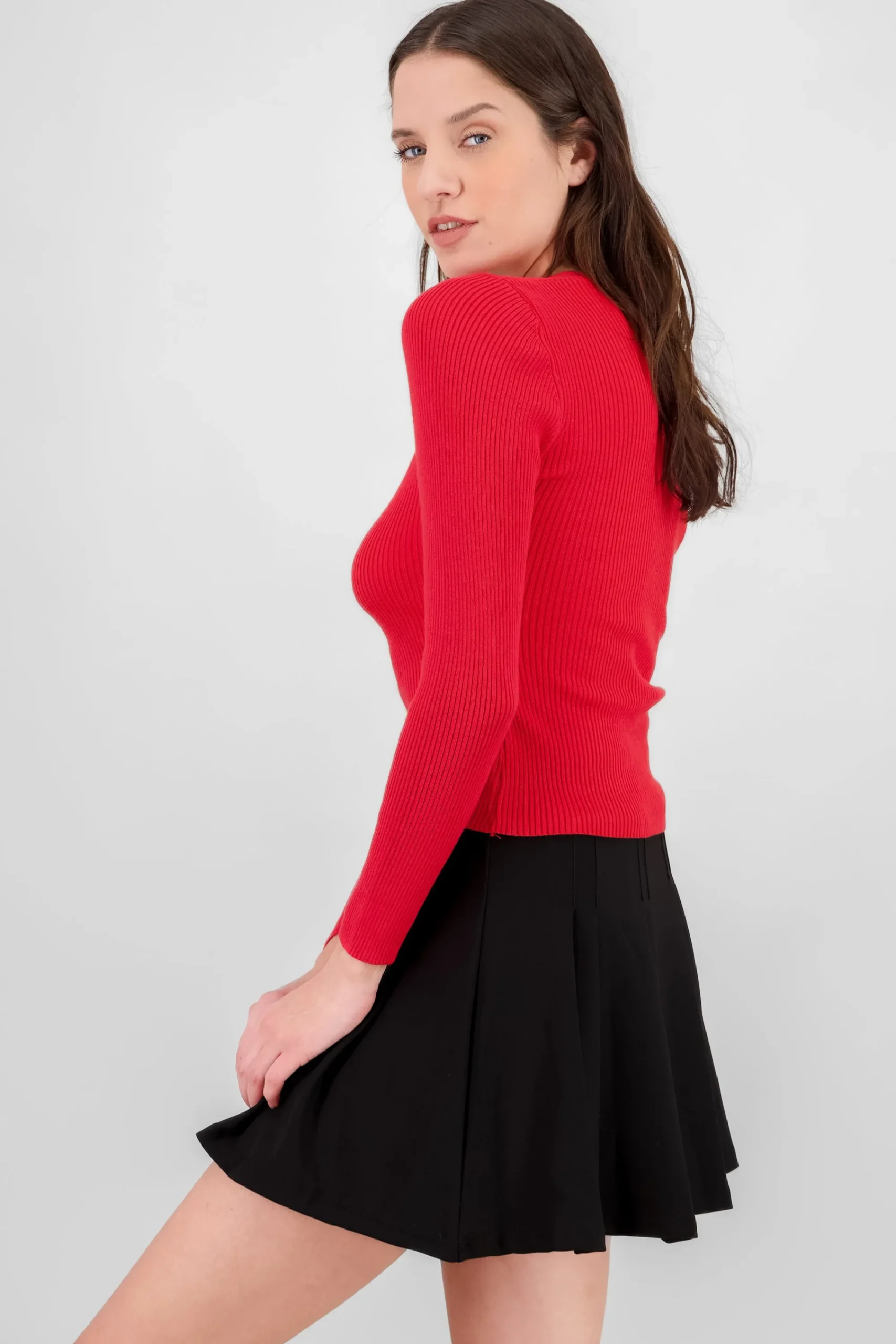 Shasa Square Neck Knit Sweater
