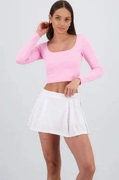 Shasa Square Neck Long Sleeve Top