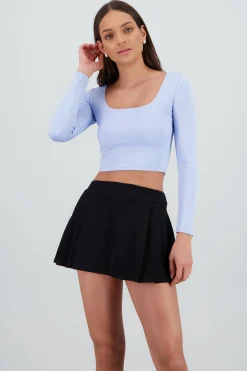Shasa Square Neck Long Sleeve Top