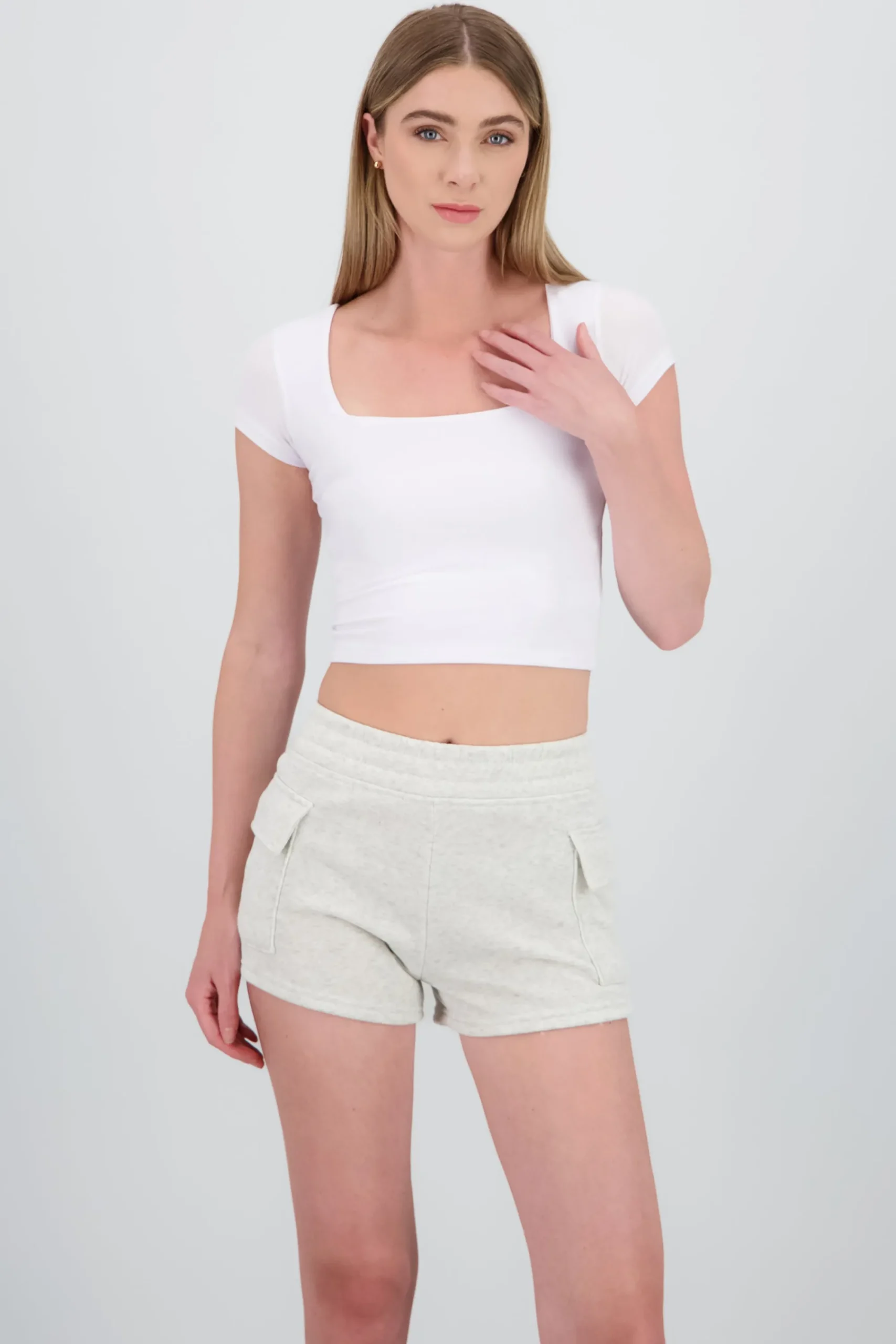 Shasa Square Neck Long Sleeve Top