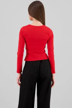 Shasa Square Neck Long Sleeve Top