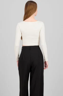 Shasa Square Neck Long Sleeve Top