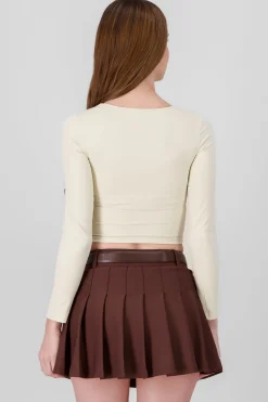Shasa Square Neck Long Sleeve Top