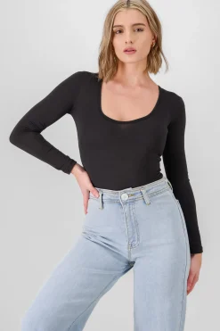 Shasa Square neck long sleeved bodysuit