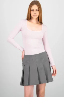 Shasa Square neck long sleeved bodysuit