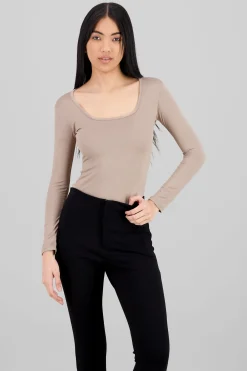 Shasa Square neck long sleeved bodysuit