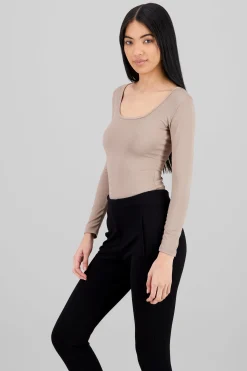 Shasa Square neck long sleeved bodysuit