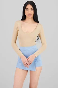 Shasa Square neck long sleeved bodysuit
