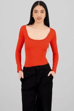 Shasa Square neck long sleeved bodysuit
