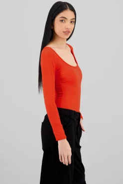 Shasa Square neck long sleeved bodysuit