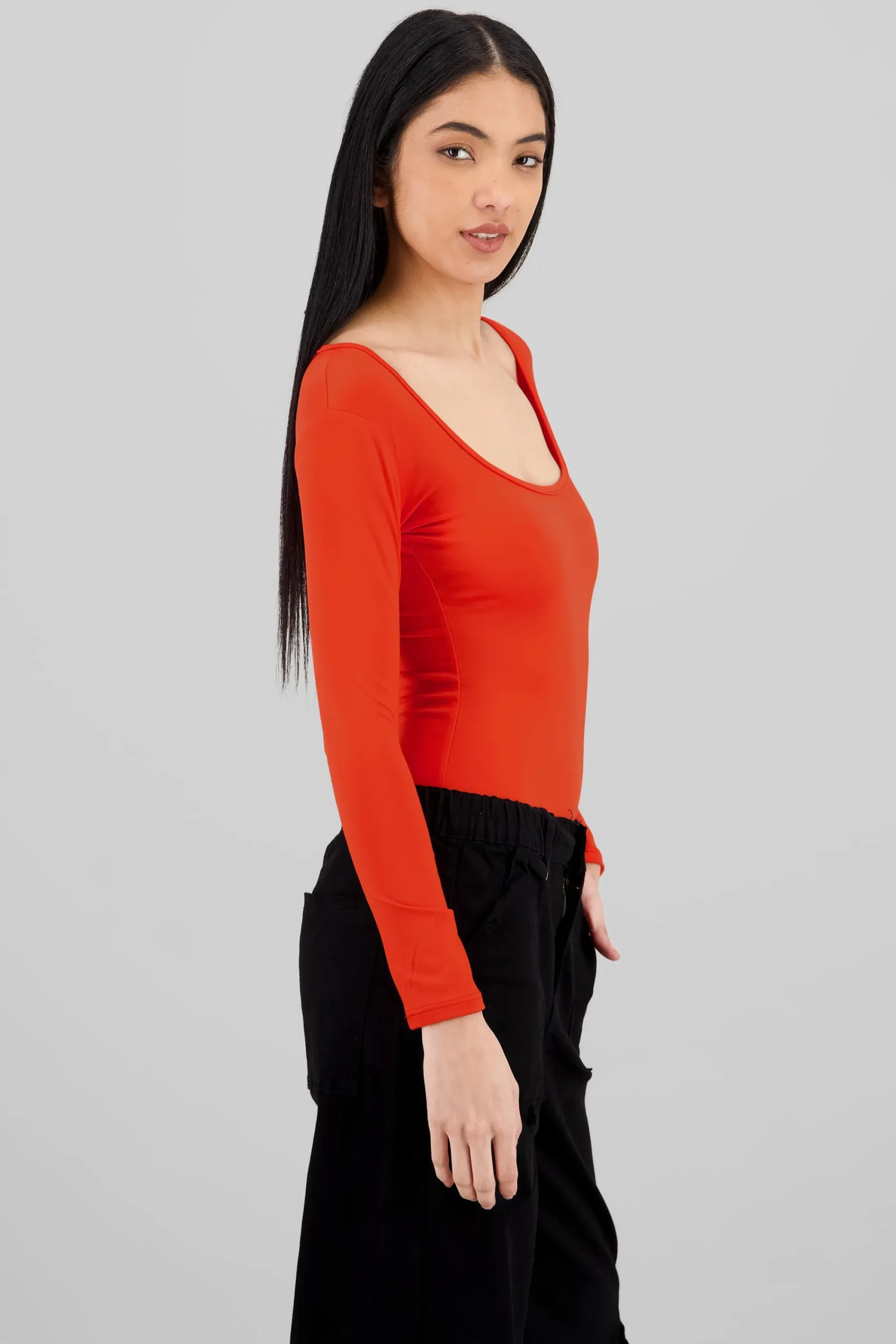 Shasa Square neck long sleeved bodysuit