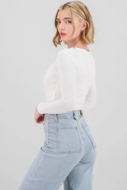 Shasa Square neck long sleeved bodysuit