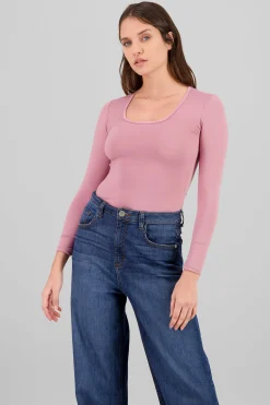 Shasa Square neck long sleeved bodysuit
